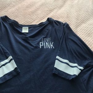 ~ oversized VS Pink flowy shirt ~